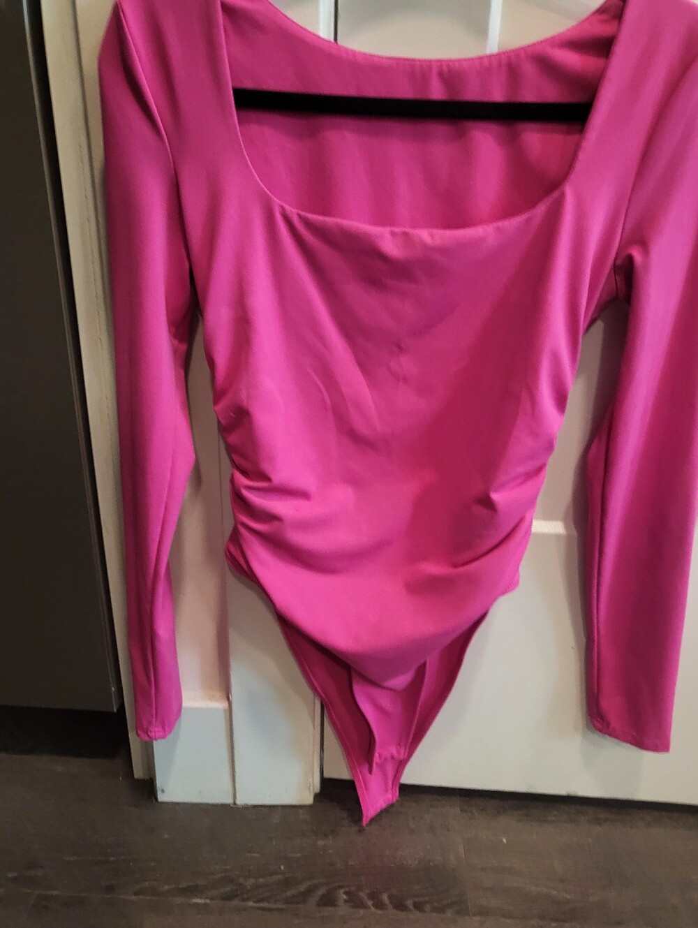 Kids Long Sleeve One-Piece Swimsuit - Hot Pink